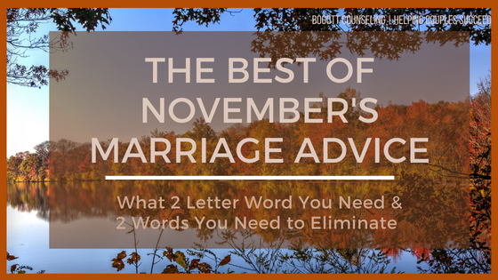 Best November Marriage Advice