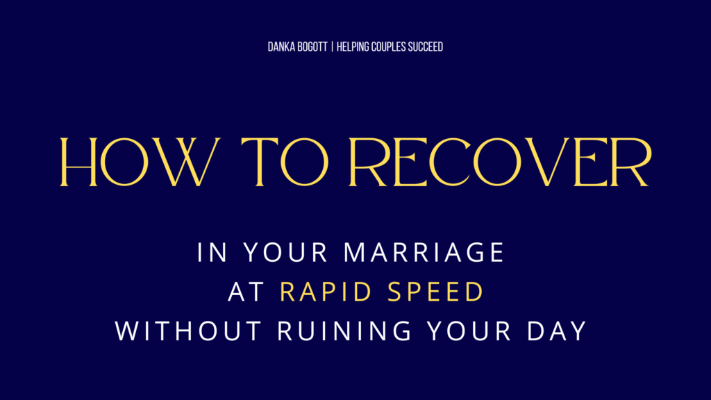 how to recover in your marriage